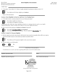 Form PPS5410 B Initial Eligibility Determination - Kansas, Page 4