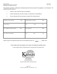 Form PPS6140 Non-recurring Adoption Assistance Agreement - Kansas, Page 2