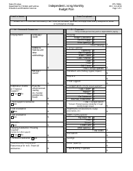 Form PPS7000A Independent Living Monthly Budget Plan - Kansas