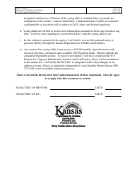 Form PPS7220 Independent Living Mentor Agreement - Kansas, Page 2