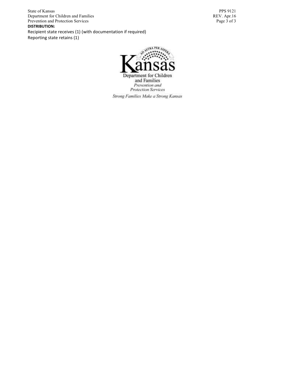 Form PPS9121 (ICAMA Form 7.5) Information Exchange (Cases Opened With Icama 6.01) - Kansas, Page 3