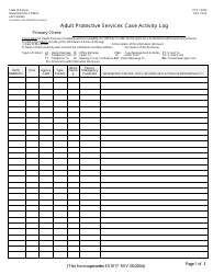 Document preview: Form PPS10200 Adult Protective Services Case Activity Log - Kansas