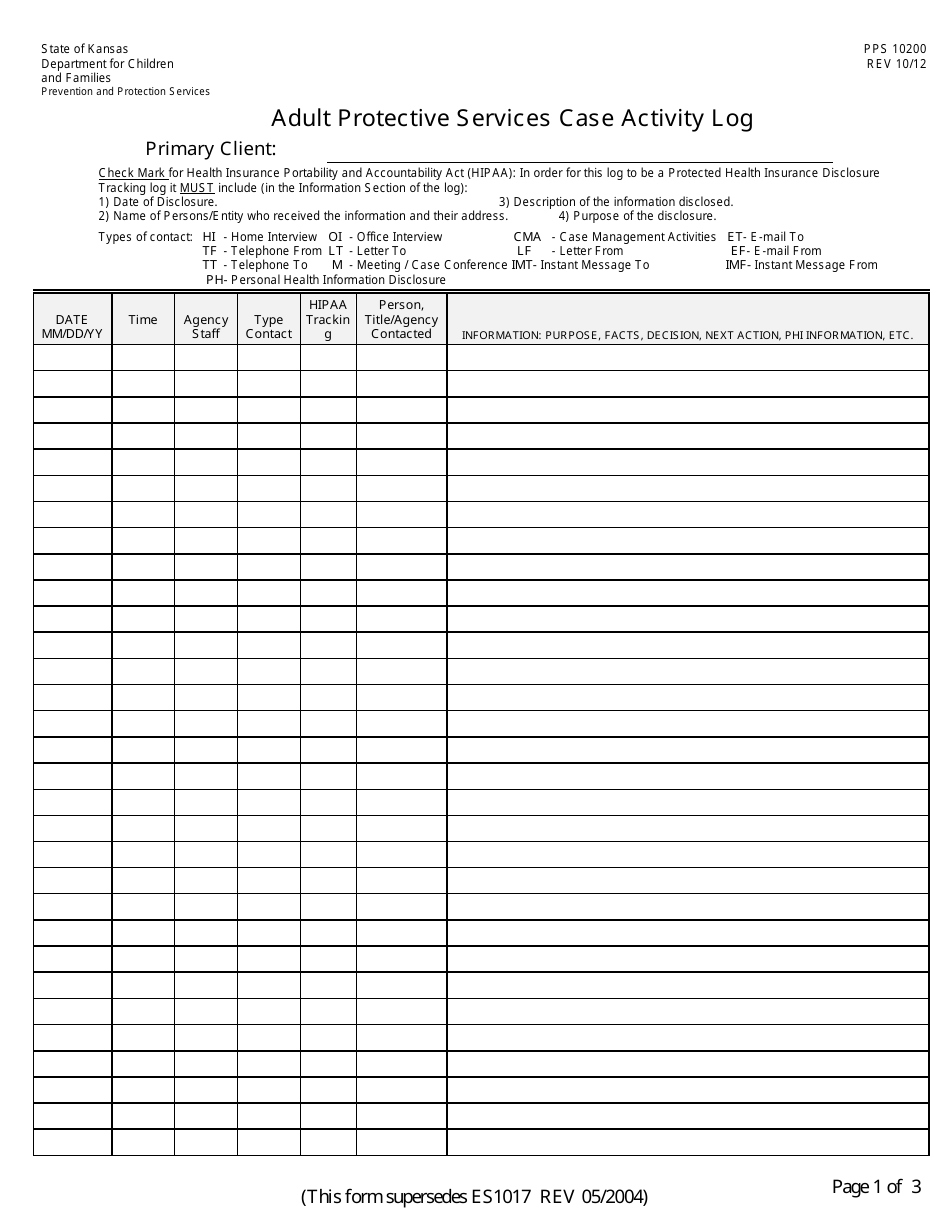 Form PPS10200 Fill Out, Sign Online and Download Printable PDF