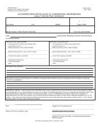 Form PPS10210 Authorization for Release of Confidential Information - Adult Protective Services - Kansas