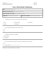 Form PPS10215 Non-critical Death Notification - Kansas