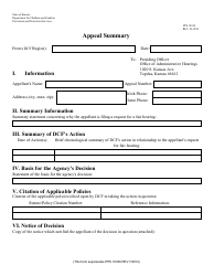 Form PPS10330 Appeal Summary - Kansas