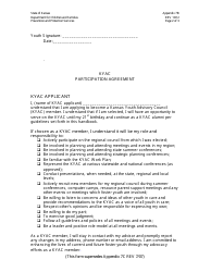 Appendix 7B Kansas Youth Advisory Council Membership Application and Participation Agreement - Kansas, Page 2