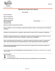 Document preview: Appendix 9E Residential Supervision Report - Kansas