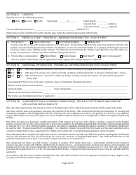 Form FCL751 Application for License to Operate a Staff Secure Facility - Kansas, Page 2