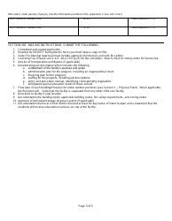 Form FCL751 Application for License to Operate a Staff Secure Facility - Kansas, Page 3
