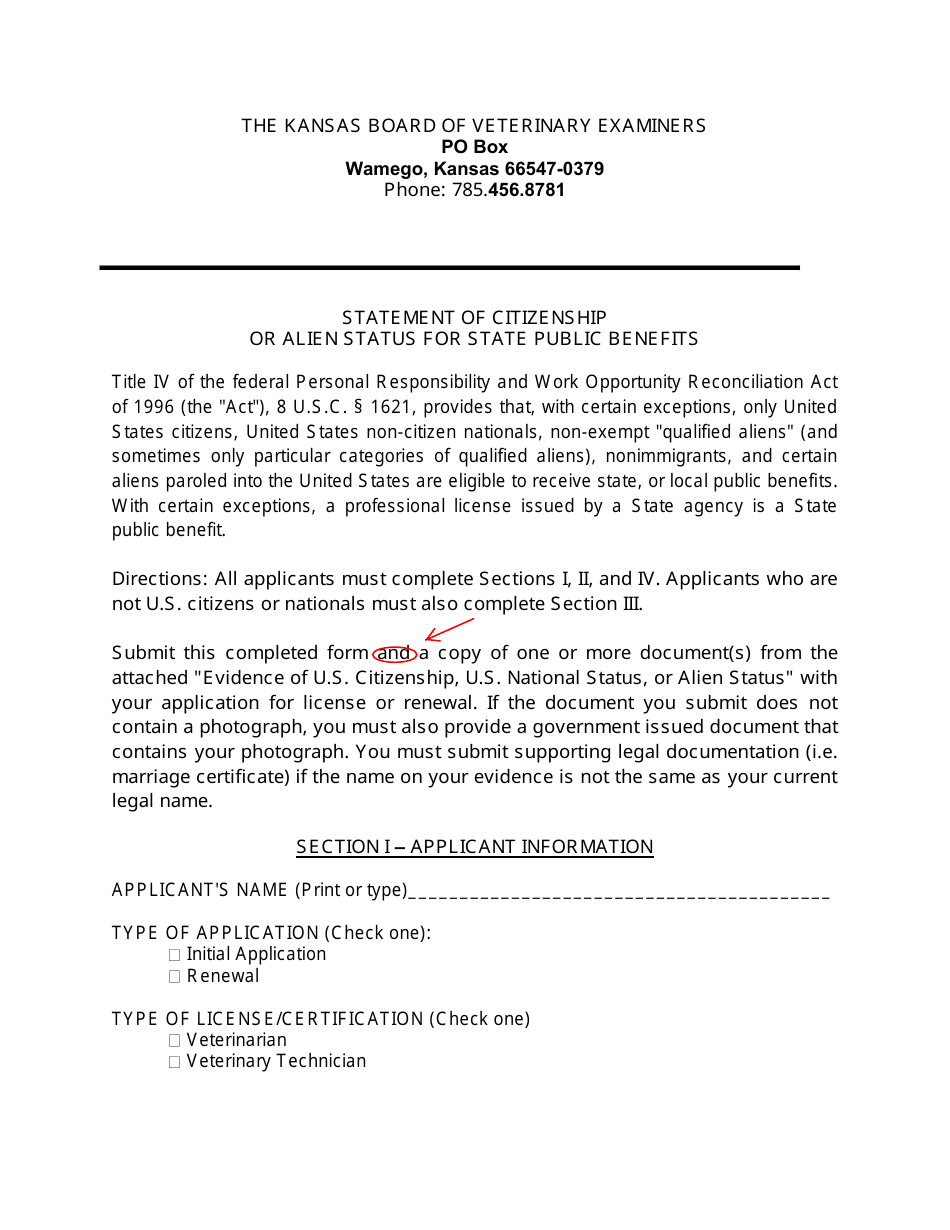 Application for Kansas Veterinary Technician Registration - Kansas, Page 4