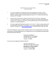 Form BTA-DT Division of Taxation Appeal - Kansas, Page 3