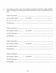 Judicial and Gubernatorial Background Information Form - Kansas, Page 20