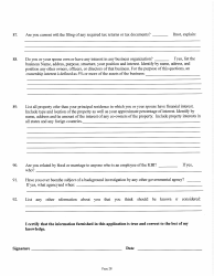 Judicial and Gubernatorial Background Information Form - Kansas, Page 28