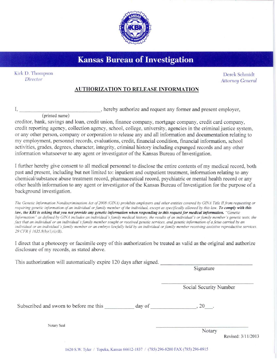 Judicial and Gubernatorial Background Information Form - Kansas, Page 30