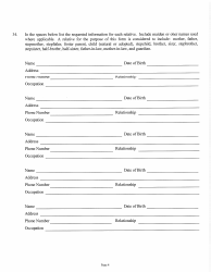 Judicial and Gubernatorial Background Information Form - Kansas, Page 4