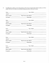 Judicial and Gubernatorial Background Information Form - Kansas, Page 6