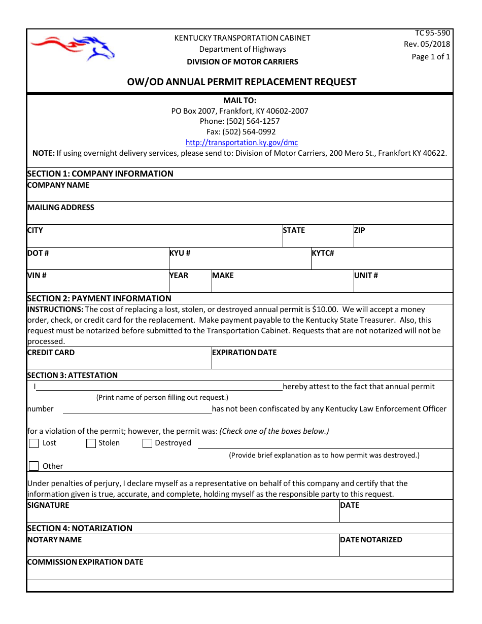 Form Tc95-590 - Fill Out, Sign Online And Download Printable Pdf 