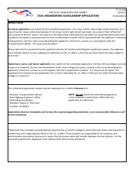 Document preview: Form TC12-224 Civil Engineering Scholarship Application - Kentucky