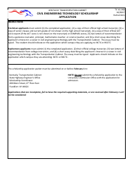 Form TC12-268 Civil Engineering Technology Scholarship Application - Kentucky