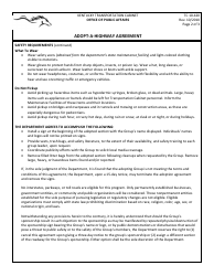Form TC10-420 Adopt-A-highway Agreement - Kentucky, Page 2