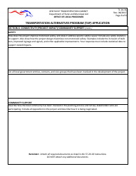 Form TC20-36 Transportation Alternatives Program (Tap) Application - Kentucky, Page 8