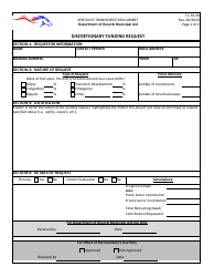 Form TC20-39 Discretionary Funding Request - Kentucky