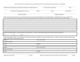 Formulario DPP-155-SPA Solicitud De Apelacion De Hallazgo Investigativo De Abuso O Negligencia a Un Menor - Kentucky (Spanish), Page 2