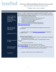 Document preview: Kentucky Medicaid Waiver Intake Application Form - Kentucky