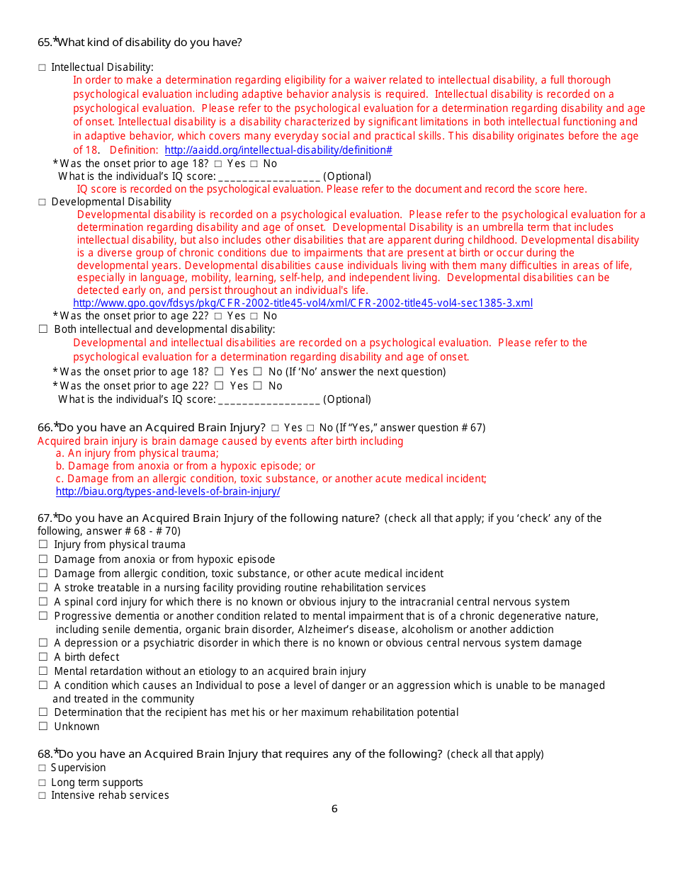 Kentucky Kentucky Medicaid Waiver Intake Application Form Fill Out Sign Online And Download 0088