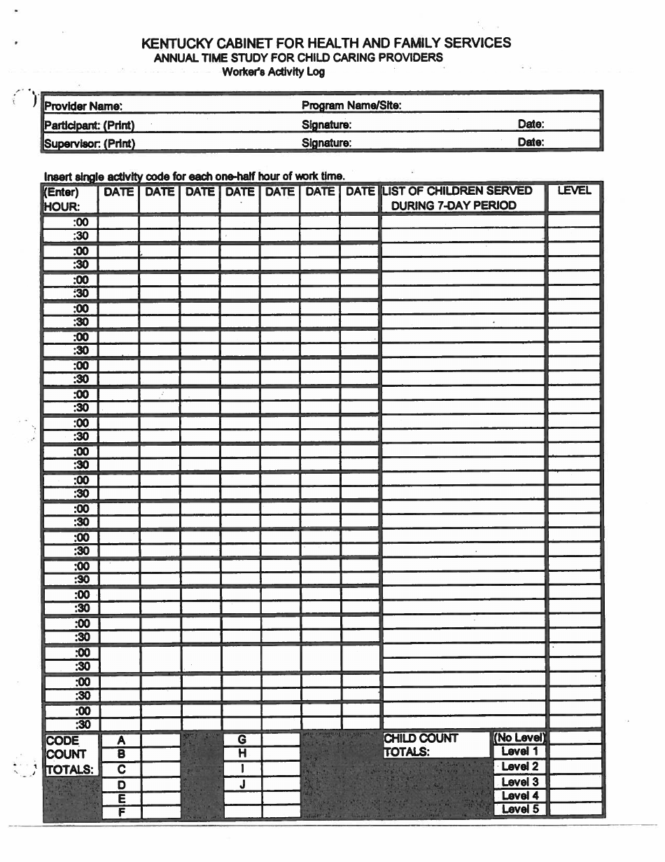 Form DPP-888 Annual Audited Cost Report and Time Study - Kentucky, Page 7