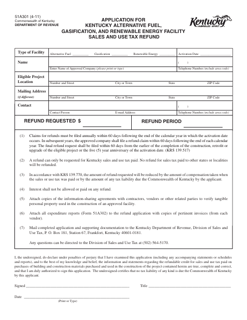 Form 51A301  Printable Pdf