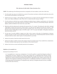 Form 72A078 Statement of Claim for Accountable Loss of Motor Fuel - Kentucky, Page 2