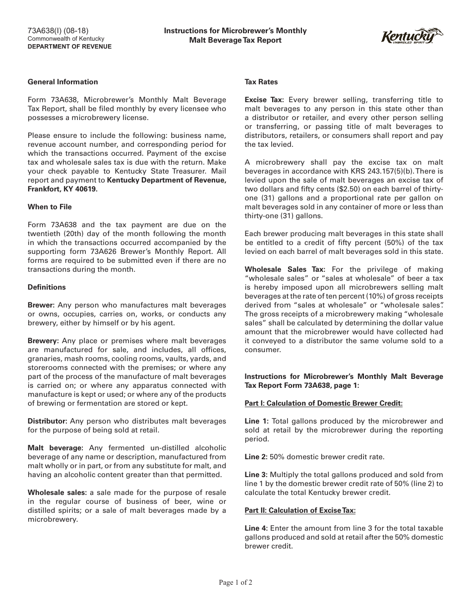 Download Instructions for Form 73A638 Microbrewer's Monthly Malt