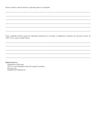 Form 75A005 Telecommunications Tax Complaint Form - Kentucky, Page 2