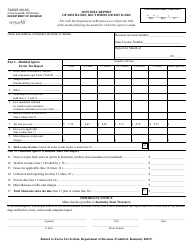 Form 73A525 Monthly Report of Distillers, Rectifiers or Bottlers - Kentucky