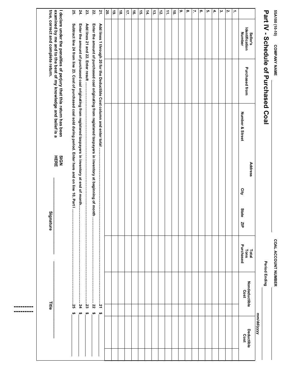 Form 55A100 Coal Severance Tax Return - Kentucky, Page 3