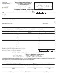 Form 74A101 Insurance Premiums Tax Return (Domestic Mutual, Domestic Mutual Fire or Cooperative and Assessment Fire Insurance Companies) - Kentucky