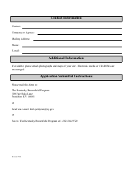 Brownfield Inventory Submittal Form - Kentucky, Page 3