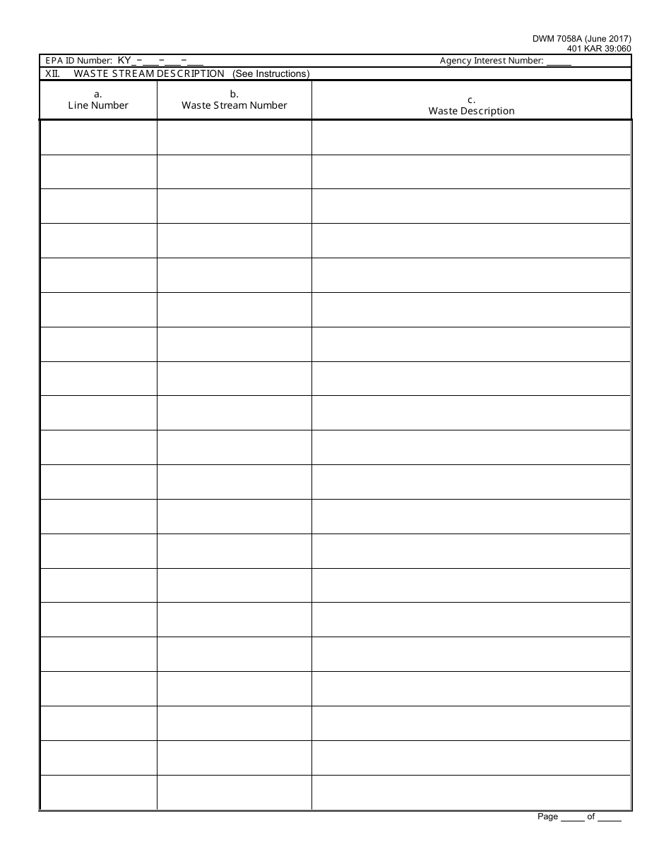 Form DWM7058A Part A Application Addendum - Kentucky, Page 3
