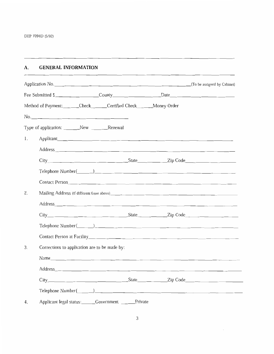 Form DEP7094B Research Development, and Demonstration Permit Application - Kentucky, Page 3