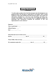 Form DEP7094J Applicant Disclosure Statement for a Special Waste Facility - Kentucky, Page 6