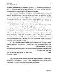 Form DEP6079C Irrevocable Letter of Credit - Kentucky, Page 2