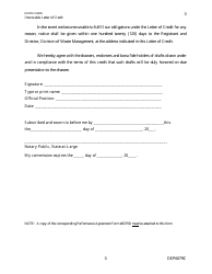 Form DEP6079C Irrevocable Letter of Credit - Kentucky, Page 3