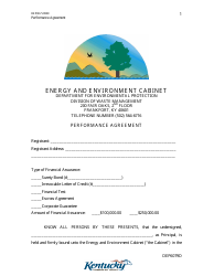 Document preview: Form DEP6079D Performance Agreement - Kentucky