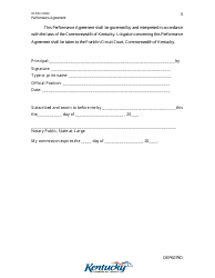 Form DEP6079D Performance Agreement - Kentucky, Page 3