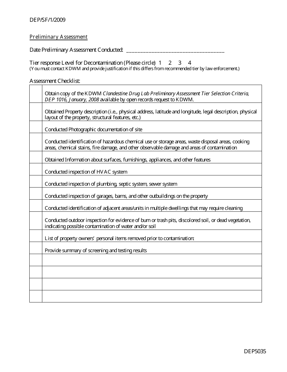 Form DEP5035 Contractors Certificate of Decontamination for Inhabitable Properties - Kentucky, Page 2