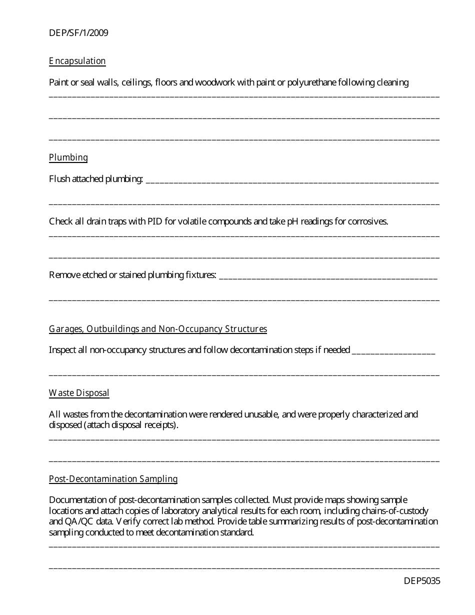 Form DEP5035 Contractors Certificate of Decontamination for Inhabitable Properties - Kentucky, Page 5
