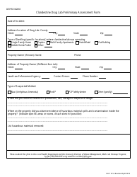 Form DEP1016 Clandestine Drug Lab Preliminary Assessment Form - Kentucky, Page 2
