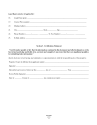 Form DEP5037 Application for Voluntary Environmental Remediation Tax Incentive - Kentucky, Page 5